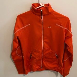 ORANGE KJUS FULL ZIP UP SWEATER